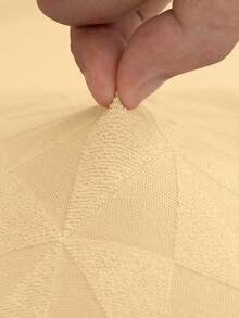 1件提花绒面弧形凹面座椅套，适用于客厅、卧室、餐厅，四季皆宜，现代简约风格 - 米色 - 查看 7