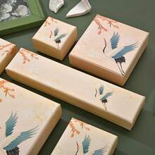 Hộp đựng trang sức bằng giấy thiết kế độc đáo theo phong cách Trung Quốc, hộp quà tặng đựng bông tai, vòng tay, dây chuyền, kẹp tóc. - Phi hạc Xiangyun - Xem 4