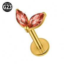 1PC G23 Titanium Marquise Zirconia Lip Studs Ear Helix Helix Cartilage Helix Earrings Body Piercing Jewelry - Như thể hiện trong hình ảnh - Xem 14