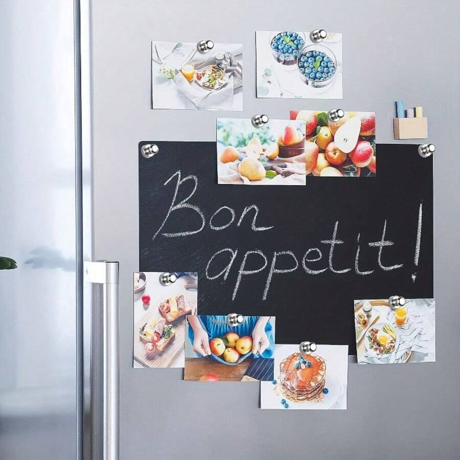 8/12pcs Solid Color Round Magnets, Suitable For Whiteboards, Silver Refrigerators, Pushpins, Refrigerators, Storage Cabinets - Ideal For Office, Garage, Kitchen Use, Magnetic Storage | Fashionable Metal Surface | Durable Magnets, Magnetic Storage Solution | Fashionable Metal Surface | Durable Magnets