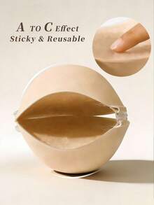 5cm Thick Strapless Invisible Push-Up Sticky Bra, Waterproof Reusable Backless Adhesive Bra For Backless Dresses, Wedding Dresses And Party Gowns - Multicolor - View 13