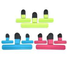 Colorful Multi-Purpose Sealing Clips, Food Bag Clips, Kitchen Seasoning Bag Clips - 3-piece Set (1 Large + 2 Small) - View 1