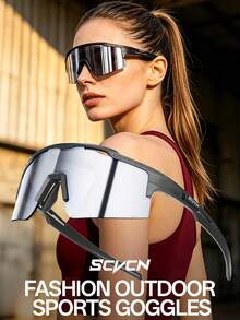 SCVCN Fashion Wrap-Around Outdoor Sports Eyeglasses, Lightweight Cycling Riding Eyeglasses, Suitable For Men & Women, Suitable For Running, Hiking, Camping, Daily Wear - Multicolor - View 6