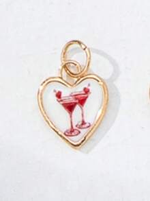 Bộ 1 mặt dây chuyền tráng men chủ đề kỳ nghỉ hè, phụ kiện trang sức có thể thay đổi bao gồm hình cây cọ, hoa anh đào và nhiều họa tiết khác, thích hợp để đeo nhiều lớp vòng cổ. - Nhiều màu - Xem 24