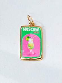 Collar ajustable de cuerda colorida con colgantes de esmalte intercambiables, colgantes de dibujos animados desmontables chapados en oro (patrones de gato, langosta, fruta, flor), set de joyas personalizables de verano para regalo - Multicolor - Ver 32