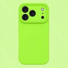High-Quality Liquid Silicone Phone Case, Compatible With IPhone 17 Pro Max, 17 Pro, 17 Air, 17, 16, 15, 14, 13, 12, 11 Pro Max Plus, Soft Touch, Shock-Absorbing Protective Cover - Fluorescent Green - View 2