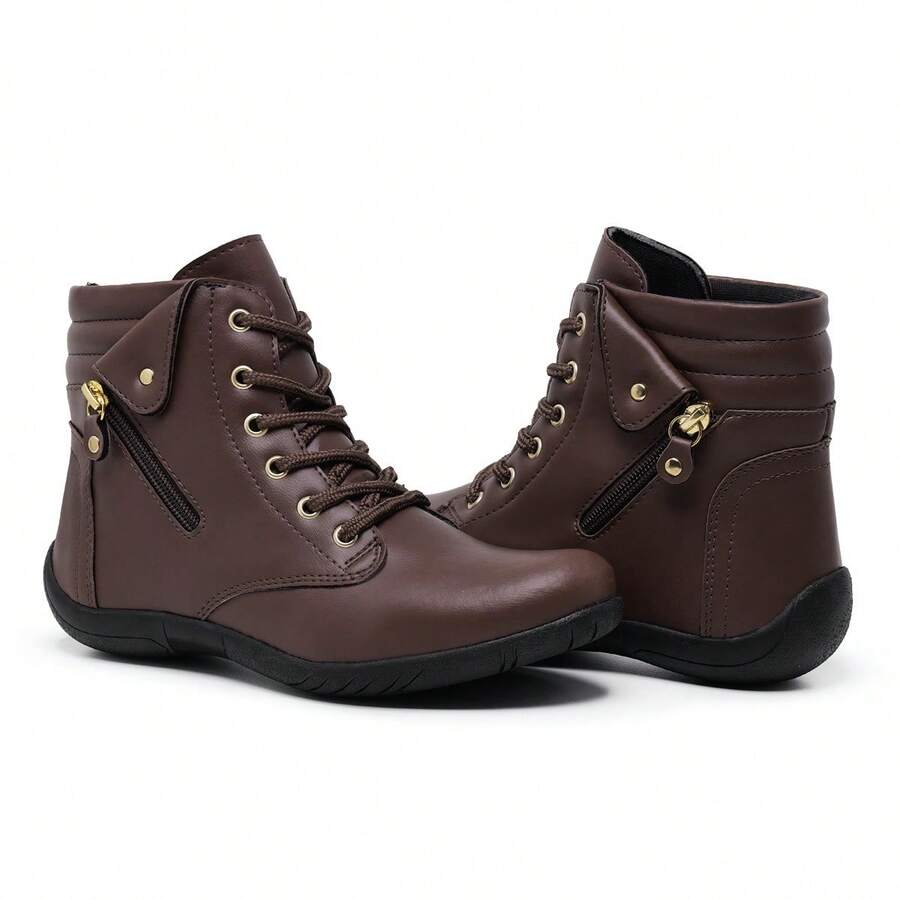 Bota Feminina Coturno Cano Curto Botinha Leve Resistente