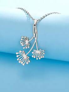 Dây chuyền hoa bồ công anh bằng thép không gỉ, trang sức thời trang dành cho phù dâu. - Bộ sưu tập Dandelion - Xem 5