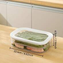 Contenedor de carne para frigorífico, contenedores apilables de almacenamiento de cortes en frío con tapas transparentes para carne de deli, tocino, queso y preparación de comidas - 2 plantas - Ver 8