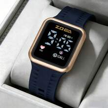 ZOEA Sports Smartwatch With Breathable Perforated Strap + Square Touchscreen + Fitness Style + Daily/Sport Use + Smartwatch - Biru - View 6