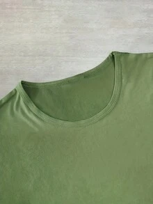 Unisex Size. Plus Size Women's Summer Cotton T-Shirt. Casual, Loose Fit, With A Cute Cartoon Hummingbird Print, Flattering And Sweat-Wicking. Sweat-Absorbing Material, Soft And Skin-Friendly. - 綠色 - 查看 5