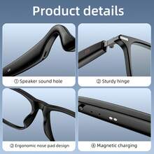 Kính thông minh Bluetooth LOKMAT M01 với Bluetooth 5.4, thiết kế đeo hở tai, phát nhạc, xử lý cuộc gọi, khả năng chống nước hàng ngày và nhiều chức năng khác. - Xem 11