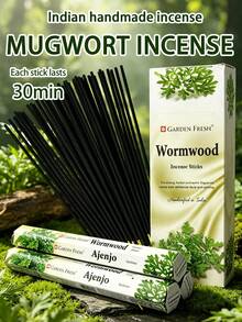 20/60pcs, Incense Sticks, Incense, Amber, Mugwort, Vanilla, Myrrh, Osmanthus, Mango, Lemon, Natural Fragrance, Made With Natural Ingredients, Long-Lasting Scent, A Perfect Gift, Suitable For Ramadan, Entertaining Guests, Meditation, Air Purification And Other Occasions. - Mugwort Incense - View 3