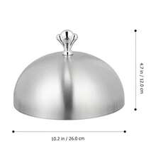 DOITOOL Campana para tienda de campaña de acero inoxidable con cúpula de comida occidental cubierta práctica para carne cubierta redonda de acero inoxidable paraguas para servir parrilla interior - como en la imagen - Ver 8
