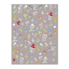 Apple Phone Cute Butterfly & Floral Stickers, DIY Decorative Stickers For Phone Case, Camera, Cartoon 3D Embossed Stickers - Multicolor - View 6