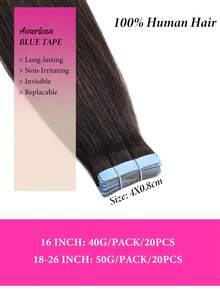 150grams Tape In Hair Extensions Human Hair,#60 Platinum Blonde 16-26inch,20Pcs/50Grams,100% Brazilian Remy Tape Ins Real Human Hair Extension,Christmas Birthday Gift For Women, Perfect For Daily Party & Wedding Use, 4-5 Packs To Add Length & Volume - S2 - 查看 3