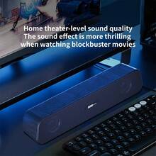 Lenovo 联想 B01 桌面音箱 | 有线 USB 连接 | 加长型低音扬声器 | 立体声桌面音箱 | 兼容电脑和电视 - 查看 2