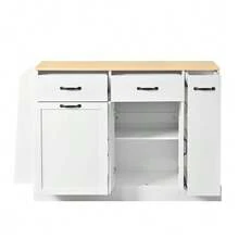 Modern Sideboards With Lower Tables, Sideboards With Lower Cabinets And External Dishes For Kitchens, Kitchens And Kitchens (Weiß) - White - View 8