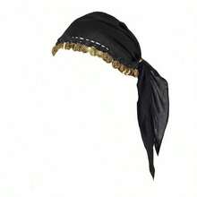 1pc Belly Dance Coin Headscarf, Dance Performance Accessory, Hat (Randomly Shipped Outer Packaging) Random Color - Multicolor - View 11
