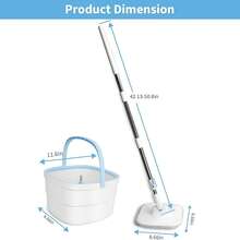 Household Cleaning Tools For Floors, Mop And Bucket Set For Floor Cleaning – For Home, Bedroom, Living Room, Dining Room, Bathroom, Study And Hardwood - A - Xem 7