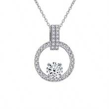 1 mặt dây chuyền bạc S925 đính đá Moissanite tròn 1 carat, thiết kế sang trọng và tinh tế, phù hợp cho phụ nữ đeo hàng ngày, kèm hộp quà tặng. - Một miếng - Xem 12