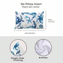 1 chiếc vỏ gối trang trí hình rùa biển tối giản mùa hè, in một mặt trên chất liệu vải nhung mềm màu đào, kích thước 30*50CM, thích hợp cho ghế sofa vải hiện đại, trang trí nội thất, trang trí tiệc, làm quà tặng. - Nhiều màu - Xem 11
