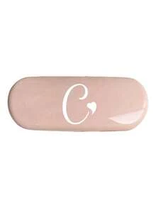 Solid Color Glasses Case Minimalist New Design Portable Waterproof Dustproof Small Plastic Material (Small, Plastic Material) Initial Glasses Case Hard Shell - PU Leather Artistic Letter And Heart Pattern Printed Glasses Case - Multicolor - View 18