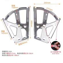 Silver Hinges For Shoe Rack, Flip Panel Support Bracket, Multi-Layer Furniture Hardware Connector - B - View 7