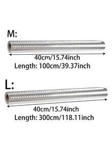 2pcs/Set Heavy-Duty Self-Adhesive Aluminum Kitchen Foil - Waterproof, Oil-Resistant, And Heat-Resistant. Features An Easy-To-Clean Surface And Acts As An Effective Oil-Proof Backsplash Sticker. Suitable For Stoves, Ovens, Cabinets, Drawers - Multicolor - View 4