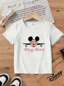 1 Disney Licensed Cartoon Short-Sleeve T-Shirt, Featuring Cartoon Mickey Mouse And Donald Duck Head Patterns For Family Matching Prints, Perfect For Family Trips And Vacations. This Is A New Short-Sleeve T-Shirt For 2026, An Ideal Choice For Father's Day, Suitable For Both Men And Women. Made Of High-Quality Pure Cotton, Comfortable And Breathable. Exquisite Design, A Top Choice For A Gift. - 孩子 - 查看 2