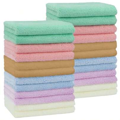 Ultra Soft Washcloths 4 Packs, Premium Microfiber Towel Sets , Absorbent And Quick Drying Coral Velvet Washcloth, Multi-Purpose Wash Cloths For Bathroom, Hotel, And Gym