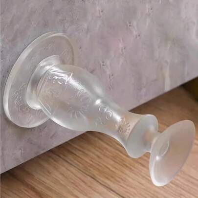 1/2 Pcs Silicone No-Drill Door Stopper, Anti-Collision Door Handle Protector For Bathroom, Wall And Top Of Door