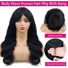 24-40 Inch Black Straight HD Lace Front Wigs Human Hair Wigs With Bangs For Women Straight Wear And Go Glueless No Lace Closure Wigs For Beginners Brazilian Virgin Human Hair Middle Part For Women - Body Wave - 查看 4