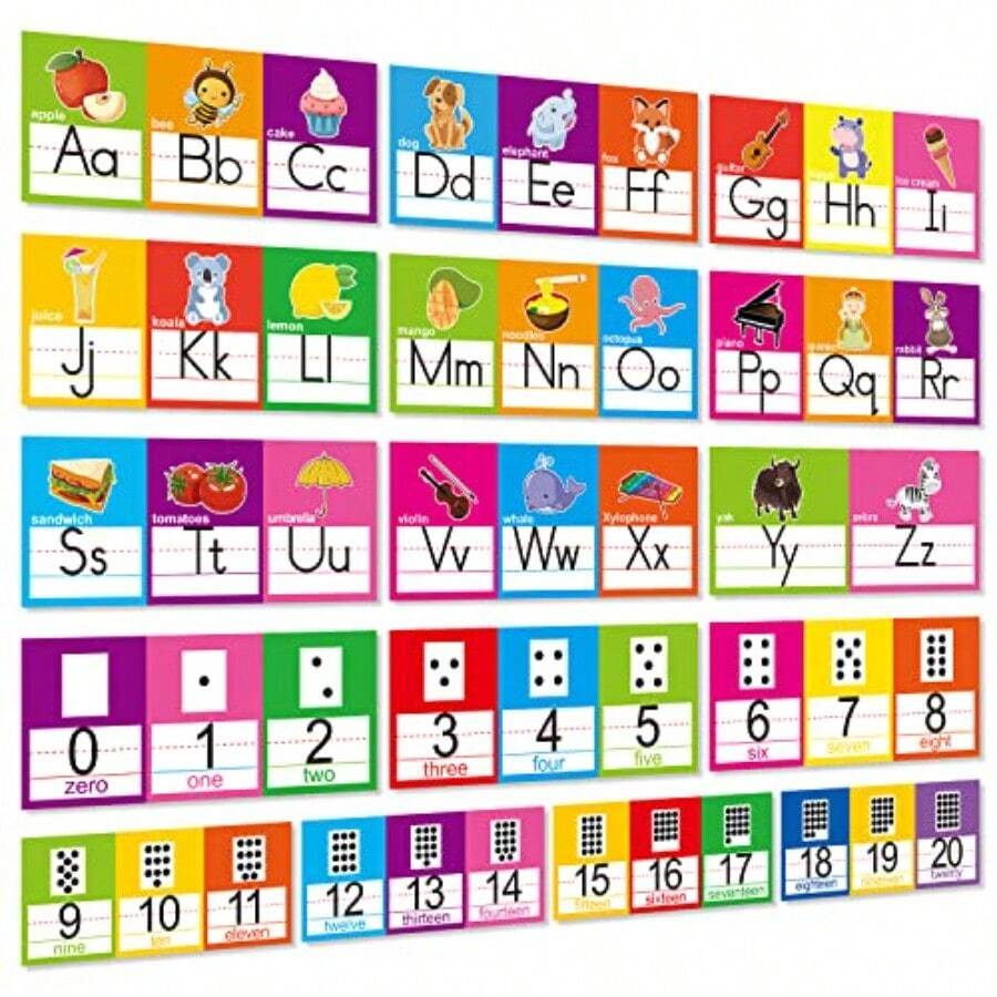 Alphabet Line Bulletin Board Set ABC Number 0-20 Wall Decorations For Pre-School Kindergarten Elementary Classroom Nursery Homeschool - 14L x 6W - 查看 1