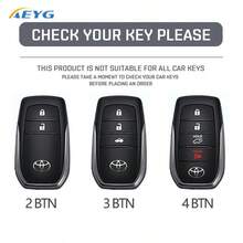 Ốp chìa khóa xe hơi bằng nhựa ABS kiểu sợi carbon cho CHR, Hilux, Fortuner, Land Cruiser 200, Camry, Corolla, Crown, RAV4 & Highlander - A - Xem 6