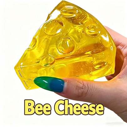 1pc Honey Cheese Squishy Toy, Malt Stress Relief Squeeze Toy With Slow Rebound, Random 2 Styles, Gift