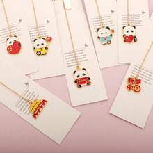 Mặt dây chuyền hình gấu trúc dễ thương, móc khóa đánh dấu sách tiện dụng cho học sinh, đồ dùng văn phòng phẩm hình hoạt hình dễ thương, bán sỉ. - Bộ sưu tập Gấu trúc - Xem 4