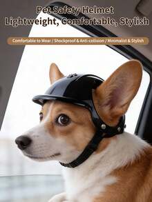 1pc Pink Pet Helmet, Suitable For Dogs And Cats, Motorcycle Style Outdoor Sports Pet Headwear Accessory - Multicolor - View 5