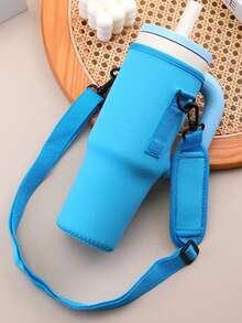1pc 40oz Insulated Bottle Sleeve, Fits Insulated Bottles, Insulated Bottle Sleeve/Storage/Organization, Shock-Absorbing Insulated Bottle Sleeve, Car Cup Holder Protective Cover, Adjustable Shoulder Strap, Suitable For Outdoor Travel, Fitness, Daily Use, Mother's Day, Birthday Gift - Multicolor - View 6