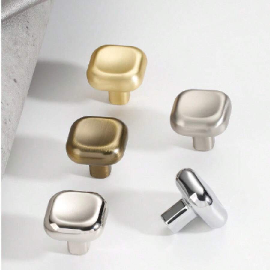 1pc Luxury French Style Zinc Alloy Bright Silver Cabinet/Drawer Pull Handle, Minimalist Design