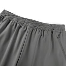 Adidas 男士新款弹力速干透气休闲运动裤 - 灰色 - 查看 3