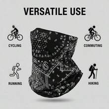 Máscara facial ligera y transpirable de seda de hielo para protección solar, pasamontañas unisex para exteriores con lazos para las orejas - Varios estilos - Ver 8