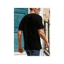 "Fih" Funny Misspelled Fish Meme, Simple Humor T-Shirt,100% Cotton Short Sleeve Classic Heavy Cotton T Shirt Printed Graphic Tee Women's Casual Short-Sleeved Top,Unisex Soft Fabric, Breathable, Comfortable Casual Fashion Short Sleeve T-Shirts Perfect For Summer - 黑2 - 查看 3