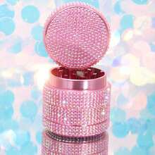 Pink Rhinestone Herb Grinder 4-Layer Bling Crystal Grinder-40mm - Pink - View 6