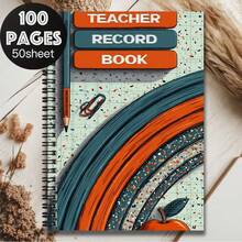 1pc Retro Rainbow Spiral Notebook, 100 Pages 50 Sheets, Useful For Work And Study, School Stationery, Quality Gift For Graduation, Birthday, Suitable For Diary, Daily Plan, Memo, Multi-Scenario - Q - View 5