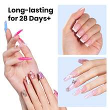2Pcs 20g Solid Nail Glue Gel, No Wipe Hands-Free Clear Glue, Beetles Soft Nail Tip Adhesive For Press On Nails Acrylic Nail Extensions, Soak Off Long Lasting 3D Nail Art Gel, Beginner Friendly Nail Lamp Needed - 2Pcs 20g No Wipe Hands-Free Clear Glue - 查看 4