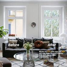 Window Privacy Film - Stained Glass Window Film Static Cling UV & Heat Blocking Rainbow Window Film For Glass Doors, Bedroom Windows - No Glue Premium Vinyl - 1PC - View 4