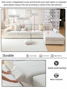 1 tấm bọc ghế sofa co giãn, chống trượt, phủ toàn bộ bề mặt ghế, phù hợp cho mọi mùa, bọc ghế sofa bằng vải, có thể giặt máy, chống bụi, thân thiện với thú cưng, trang trí cho phòng ngủ, văn phòng, phòng khách, phù hợp với ghế sofa 1-4 chỗ và ghế sofa hình chữ L. - Màu Xám nhạt - Xem 11