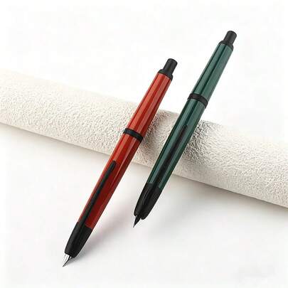 Stylo plume rétractable JINHAO 20 avec pointe 0,38 mm/F, corps en résine avec convertisseur. Écriture fluide. Stylo d'encre pour l'école, le bureau et les fournitures de bureau