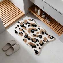 Artificial Rabbit Fur Carpet 50x80cm Non-Slip Plush Mat Milk Cow Pattern Soft Rug Suitable For Bedroom And Living Room - Cow Style - View 9